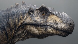 逼真恐龙头部特写