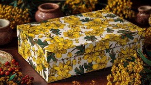 花卉图案精美收纳盒