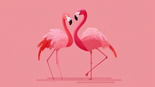 浪漫双火烈鸟 粉色之恋