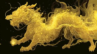 金色火焰祥龙 霸气十足