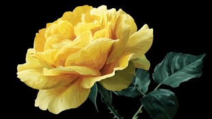 黄玫瑰特写 尽显娇艳之美