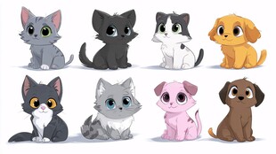 可爱萌宠猫咪狗狗集合