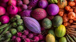 多彩缤纷的新鲜蔬菜水果