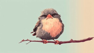 愤怒小鸟栖于枝头