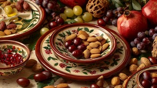 精美果盘与多样坚果展示