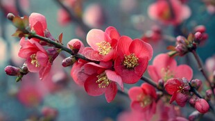 娇艳红梅花枝俏