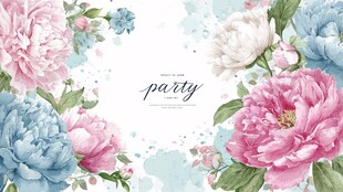 花卉派对背景图