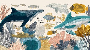 海洋生物缤纷水下世界