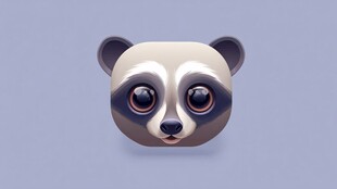 可爱小浣熊3D头像形象