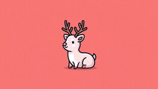 可爱小鹿插画