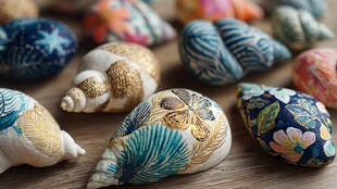 彩绘贝壳 独特的艺术小物