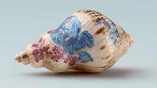 彩绘海螺 精致海洋艺术品