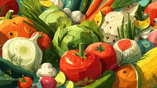 多彩缤纷的新鲜蔬菜世界