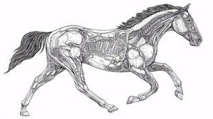 马的肌肉骨骼解剖图