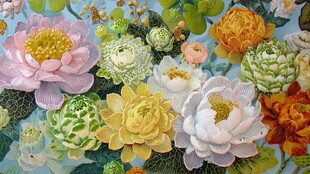 多彩花卉艺术图案