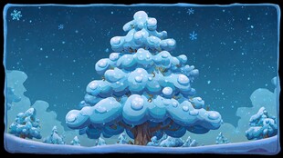 冬日梦幻雪景圣诞树