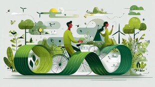 绿色出行畅享生态好风光