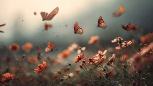 蝶舞花间 梦幻自然景致