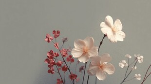 淡雅花卉组合的清新之美