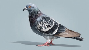 灰羽彩斑鸽 姿态优雅