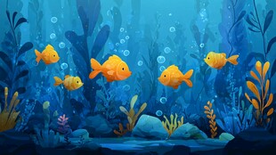 海底游鱼的梦幻珊瑚世界