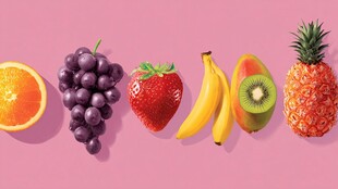 缤纷水果排列展示