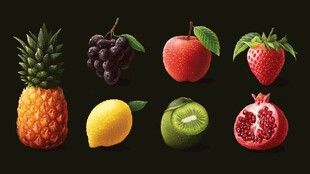 多样缤纷水果展示