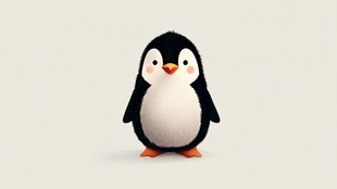 可爱小企鹅形象展示