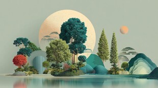 梦幻自然景观 唯美3D场景
