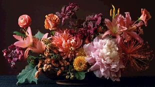 多彩花卉组合花瓶插花