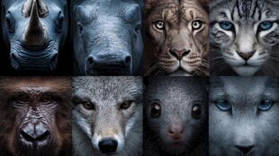 动物面部特写集合