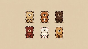 可爱小熊插画集合