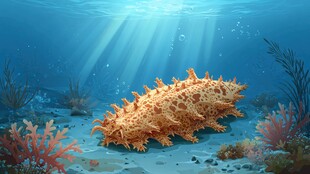 海底海参 海洋奇妙生物景观