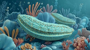 海底奇异贝类与多彩珊瑚