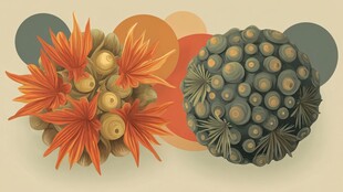 抽象多彩植物造型艺术图