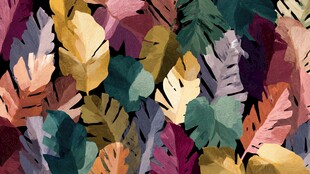 多彩秋叶图案设计素材