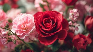 娇艳玫瑰绽放美好瞬间