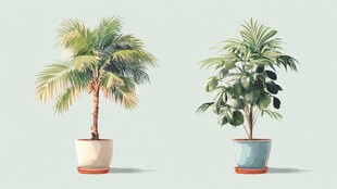 两盆别致室内绿植盆栽