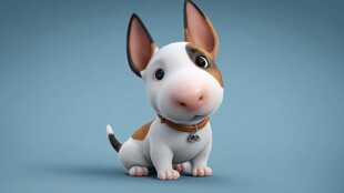 可爱萌趣小狗3D形象展示