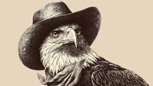 戴帽老鹰的独特形象