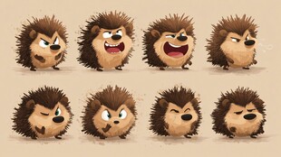 可爱刺猬表情包集合