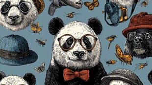 动物时尚插画图案设计