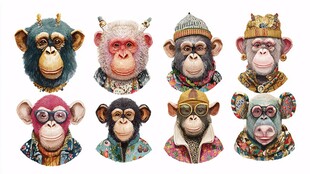 个性装扮猴子头像集合