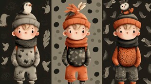 冬日萌娃的可爱穿搭造型