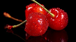 晶莹红樱桃 水润诱人