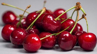 新鲜欲滴的诱人红樱桃