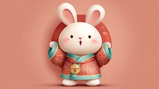 喜庆小兔贺岁形象