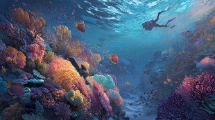 梦幻海底世界潜水景象