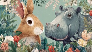 兔与河马的森林奇妙邂逅