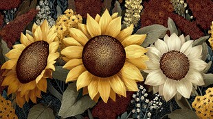 向日葵花海的绚丽景致